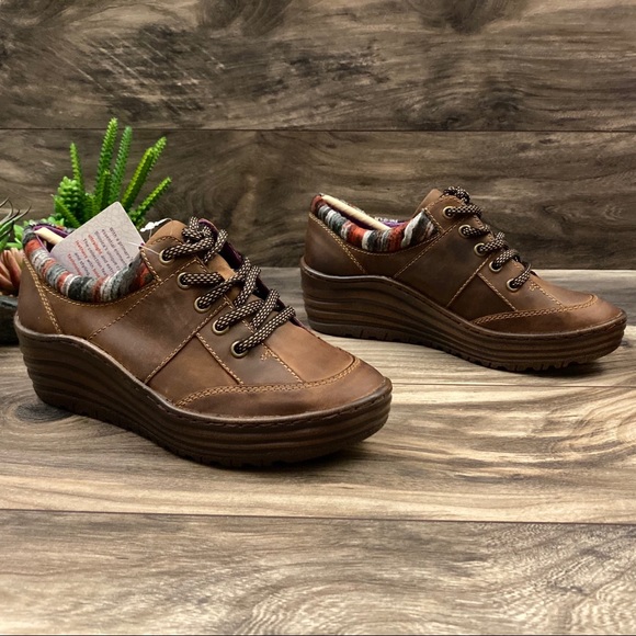 NIB Bionica Gervais Platform Wedge Oxford Sneaker - Picture 4 of 11